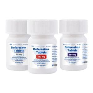 Deferasirox Tablets 180mg Bottle 30/Bottle Each