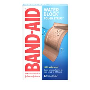 Band-Aid Tough-Strips Waterproof Bandage Plastic/Fabric 1.75x4" Tan Strl 240/Ca