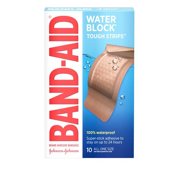 Band-Aid Tough-Strips Waterproof Bandage Plastic/Fabric 1.75x4" Tan Strl 240/Ca