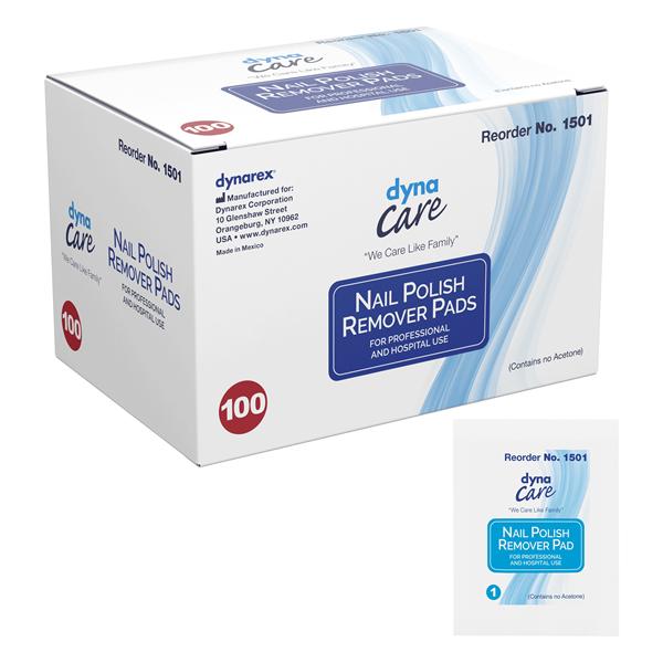 Nail Polish Remover Pad Acetone Free 100/Bx, 10 BX/CA