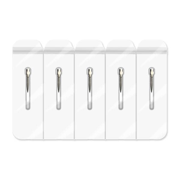 Surtex Sterile Post Titanium 3 1.35 mm Parallel Sided & Tapered End Red 5/Pk