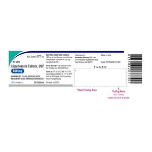 Ciprofloxacin Tablets 500mg Bottle 500/Bottle Each