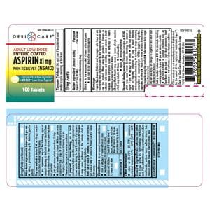 Aspirin EC Adult Low Dose Tablets 81mg Bottle 100/Bt