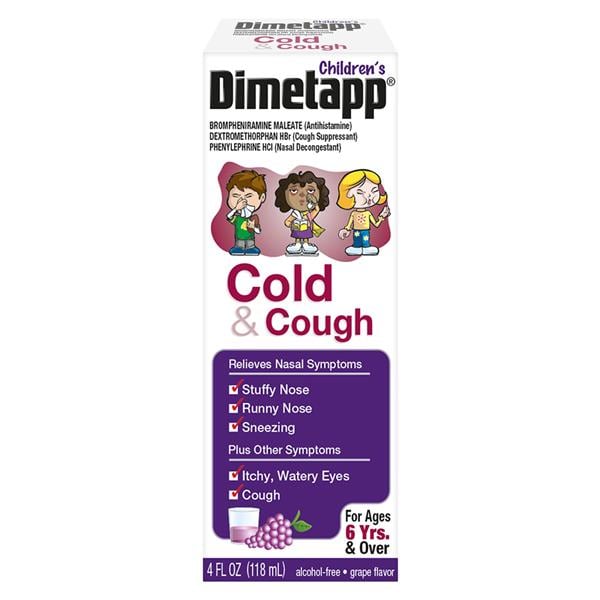 Dimetapp Children 6+ Cough/Cold 2/10/5mg Box 4oz/Bt