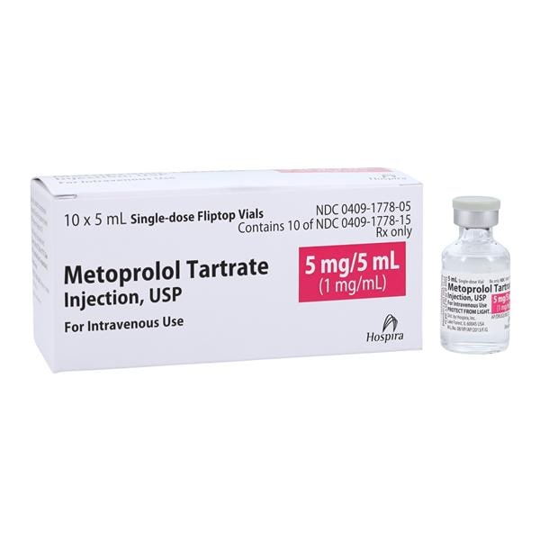 Metoprolol Tartrate Injection 1mg/mL SDV 5mL 10/Package