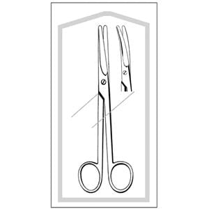 Econo Mayo Dissecting Scissors Curved 5-1/2" Stainless Steel Sterile Dsp 25/Ca