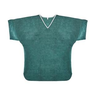 Top Scrub Linen Like Non Woven Material X-Small Dark Green 30/Ca