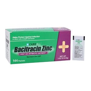 Bacitracin Zinc Ointment 500u/gm 0.9gm Foil Pack 144/Bx, 12 BX/CA
