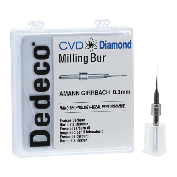 CVD Diamond Milling Bur 0.3mm Ea