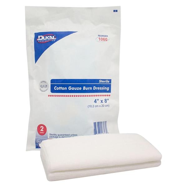 Woven Cotton Burn Dressing 4x8" Sterile Non-Adhesive 100/Ca