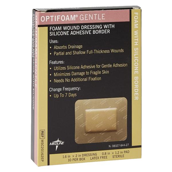 Optifoam Gentle Foam Dressing 1.6x2" Sterile Not Made With Natural Rubber Latex