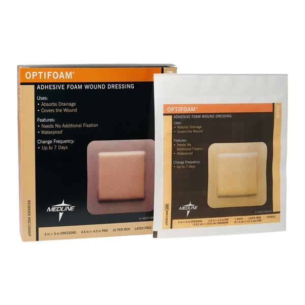 Optifoam Foam Wound Dressing 6x6" Adhesive