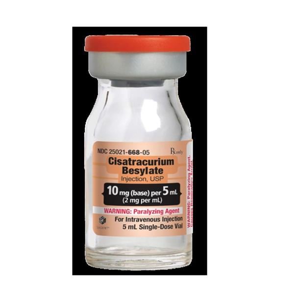 Cisatracurium Besylate Injection 2mg/mL SDV 5mL 10/Package