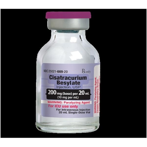 Cisatracurium Besylate Injection 10mg/mL SDV 20mL 10/Package