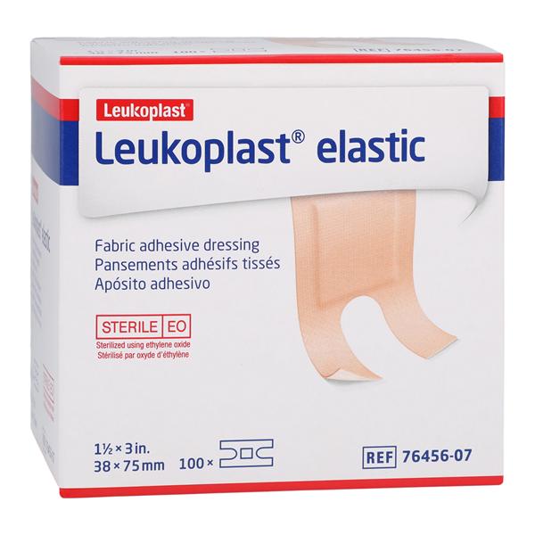 Leukoplast Adhesive Bandage Elastic/Fabric 1.5x3" Tan Sterile 100/Bx, 12 BX/CA