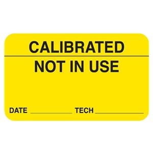 Calibration Label Yellow 1.75x1" 1000/Pk