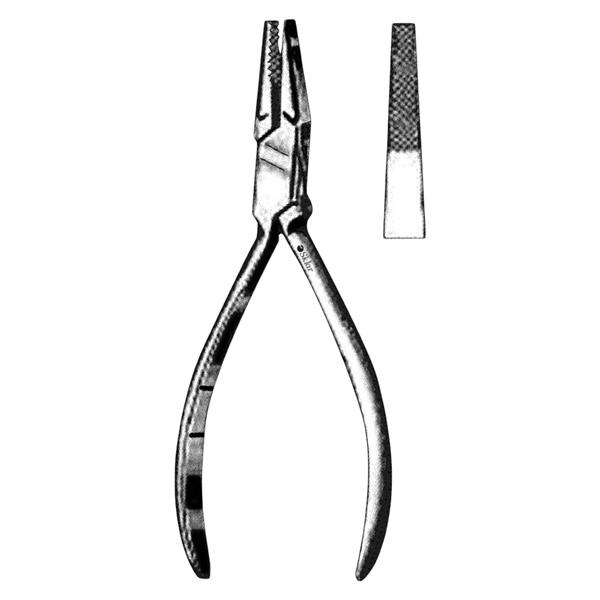 Pliers Flat Nose 6-3/4" Straight Reusable EA