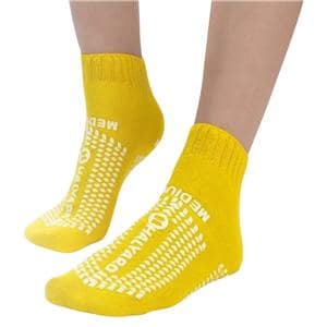 Patient Slippers Terrycloth Yellow 2X Large Disposable 48/Ca
