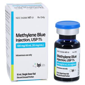 Methylene Blue Injection 1% 10mg/mL SDV 10mL Each
