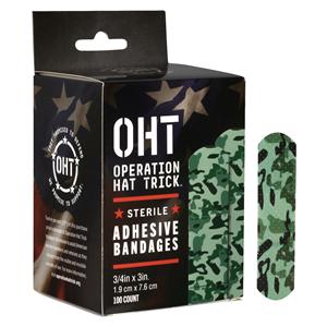 American White Cross Adhesive Bandage Cotton/Fabric 3/4x3" Camo Strl 1200/Ca