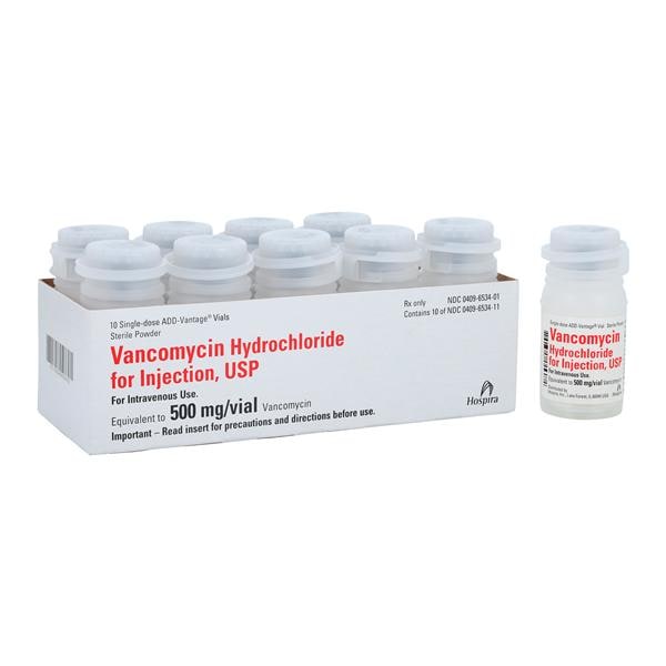 Vancomycin HCl Injection 500mg/vl Powder ADD-Vantage Vial 10/Package