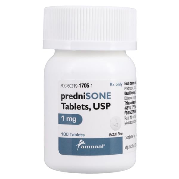Prednisone Tablets 1mg Bottle 100/Bottle Each