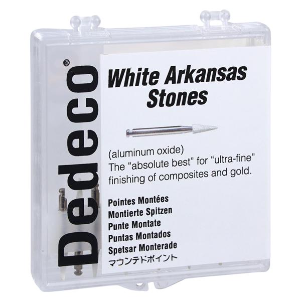 White Arkansas Mounted Stones Right Angle 138 (CN1) White For Composites 12/Bx