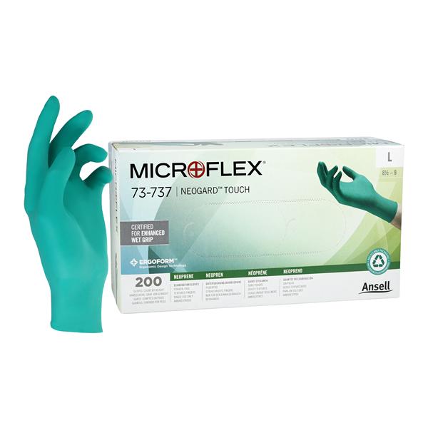 MICROFLEX Neogard Touch Neoprene Exam Gloves Large Green Non-Sterile