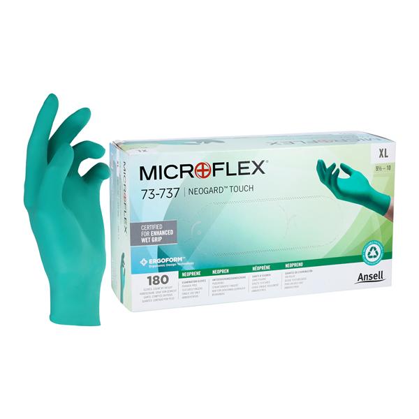 MICROFLEX Neogard Touch Neoprene Exam Gloves X-Large Green Non-Sterile 200/Bx
