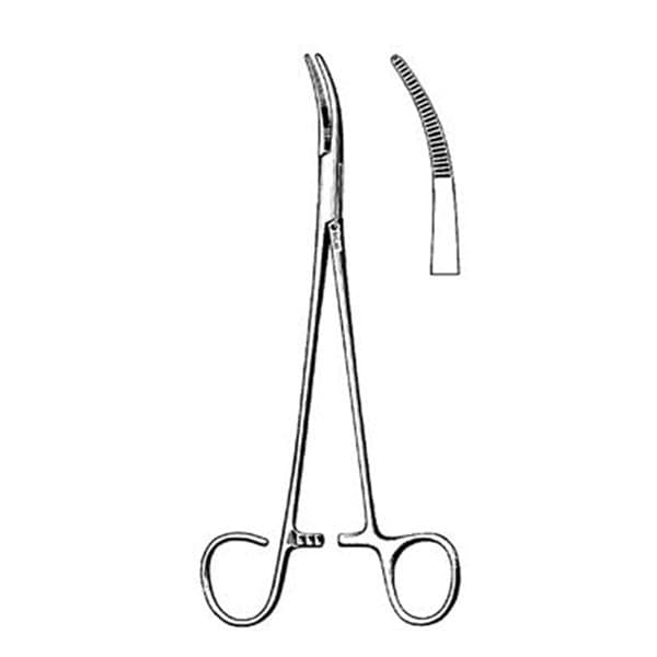 Sawtell Hemostatic Forcep Full Curve 7-1/2" Stainless Steel Non-Sterile Ea