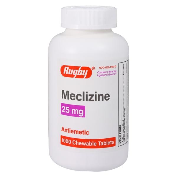 Meclizine Chewable Tablets 25mg 1000/Bt