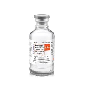 Ropivacaine HCl Injection 0.2% 2mg/mL Preservative Free SDV 100mL...