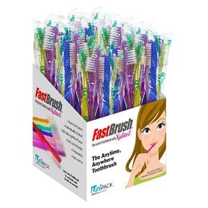 FastBrush Toothbrush Disposable Pre-Pasted Extra Soft Xylitol 100/Bx
