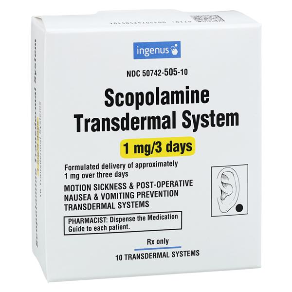 Scopolamine Transdermal System 1mg/3 Days Carton 10/Package