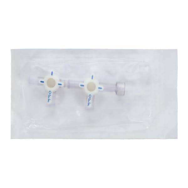Hi-Flo 3-Way Stopcock Non-DEHP Fluid Path 2 Gang Extended Male Luer Lock 25/Ca