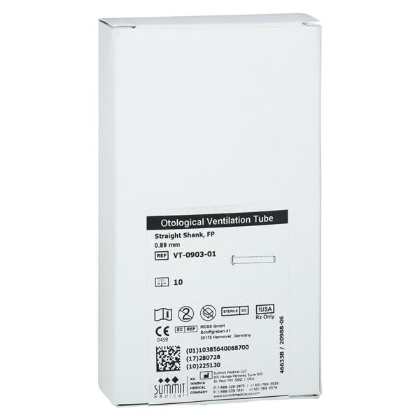 Ear Ventilation Tube Fluoroplastic 7mm x 0.89mm White