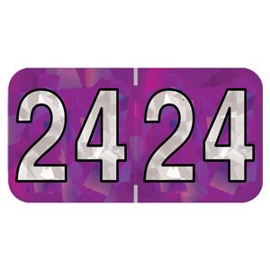 PMA Holographic 2024 End Tab Label Purple 500/Rl