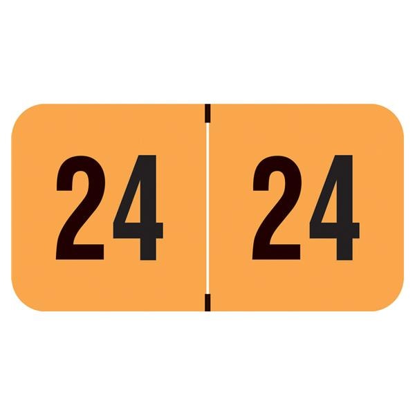 PMA Fluorescent 2024 End Tab Label Orange 500/Rl product image