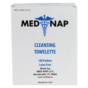 Med-Nap Cleansing Wipes 100/Bx