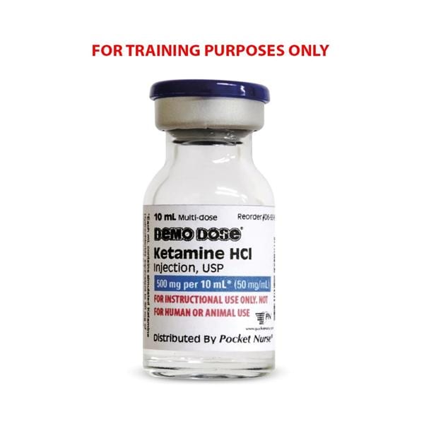 Demo Dose Ketamine HCL Inj Instructional Use Only Training Aid Ea