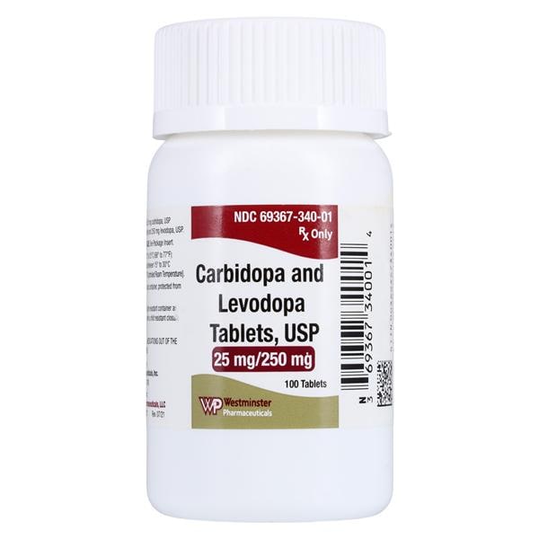 Carbidopa/Levodopa Tablets 25/250mg Bottle 100/Bottle Each