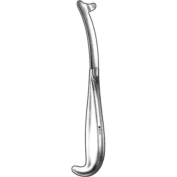 Bauer Sigmoid Notch Retractor 8" Left Hook Stainless Steel Non-Sterile Ea