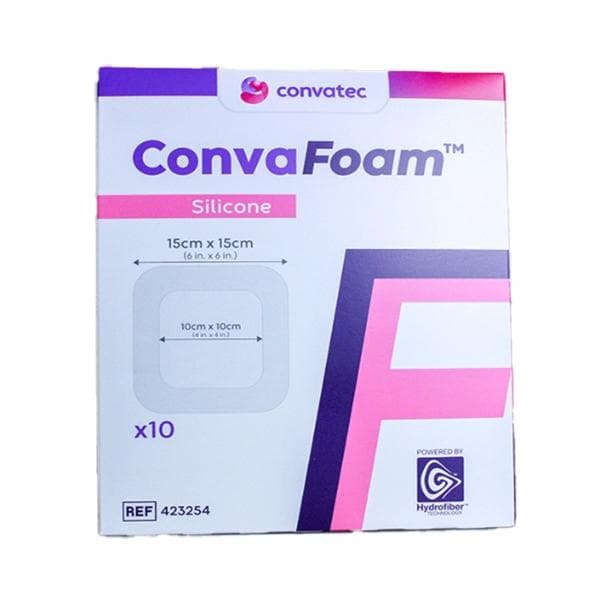 ConvaFoam Foam/Silicone Adhesive Dressing 6x6" Sterile Square Slcn Adh Tn Abs LF