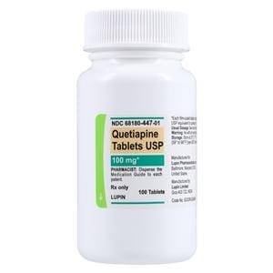Quetiapine Fumarate Tablets 100mg Bottle 100/Bottle Each