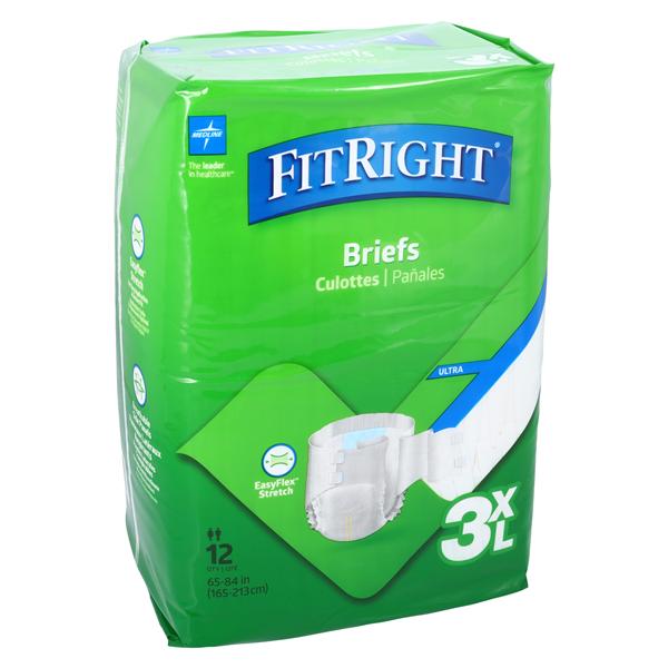 FitRight Incontinence Brief Unisex 65-84" Heavy 48/Ca