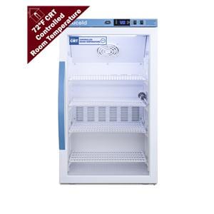 Controlled Room Temperature Cabinet Custom 3 Cu Ft Glass Door 68 to 77F Ea