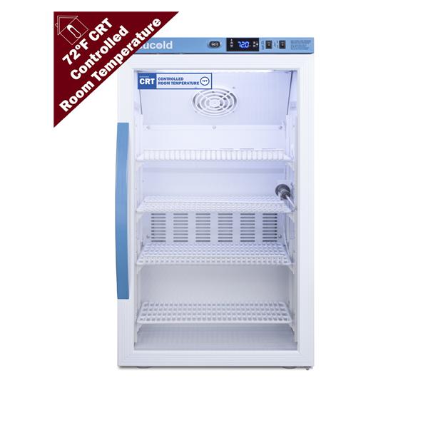 Controlled Room Temperature Cabinet Custom 3 Cu Ft Glass Door 68 to 77F Ea