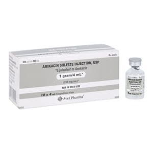 Amikacin Sulfate Injection 250mg/mL SDV 4mL 10/Package