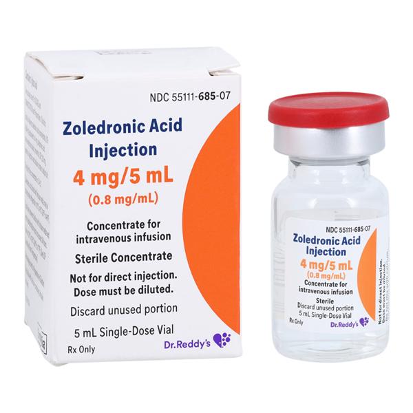 Zoledronic Acid Injection 4mg/5mL SDV 5mL Each