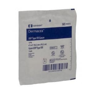 Dermacea Woven Cotton Gauze Sponge 4x4" 12 Ply Sterile Square USP Type VII LF, 24 PK/CA